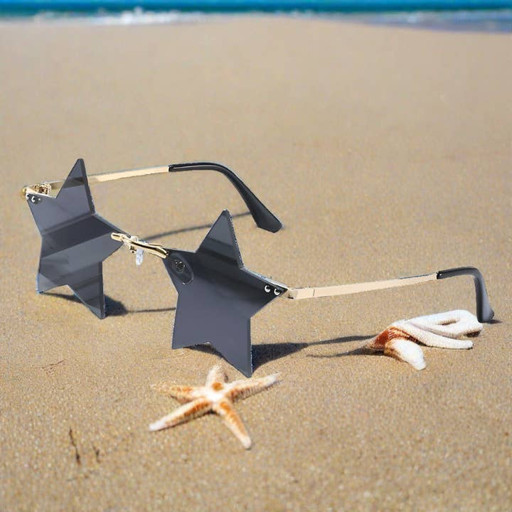 WoodWristCo - Wholesale Sunglasses – Women's - Pentagonal Star Sunglasses Women's Frameless Sunglasses7