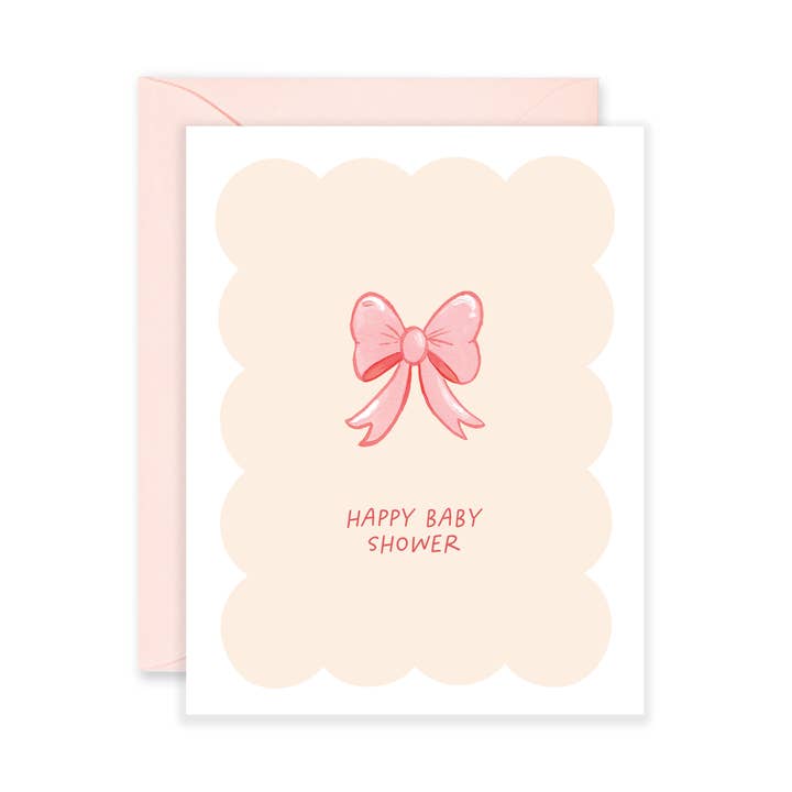 Isabella MG - Wholesale Baby Card - Baby Shower Bow - New Baby Greeting Card0