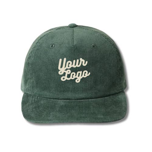 SD Merch Co. - Custom Embroidery - Wholesale Hat Accessory - Men's - Corduroy 5 Panel Hats - Customizable