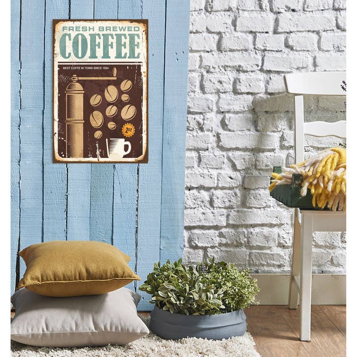 Queence - Wholesale Sign - Tin Sign - Fresh Brewed Coffee1
