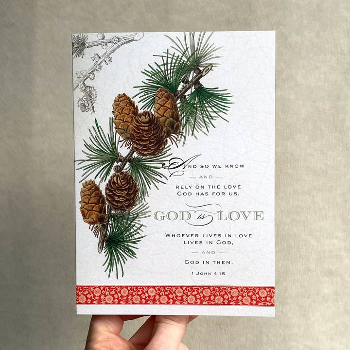 God is Love Scripture Card for wholesale by The Happy Envelope