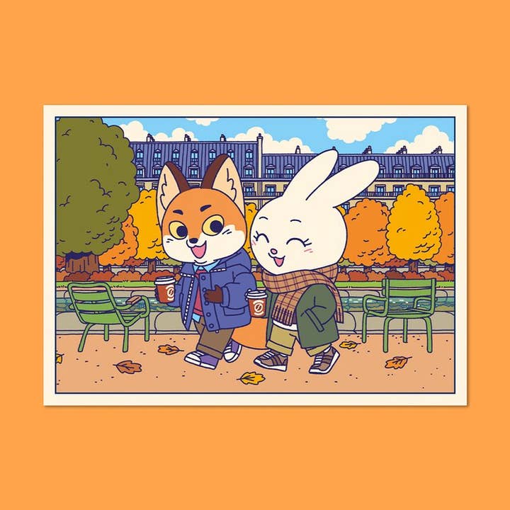 Postcard "Tuileries" - A6 Format for wholesale by Yeaaah! Studio