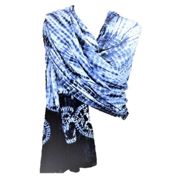 Savasana Écharpe longue teinte indigo pour cadeaux de fête des mères pour la vente par OMSutra