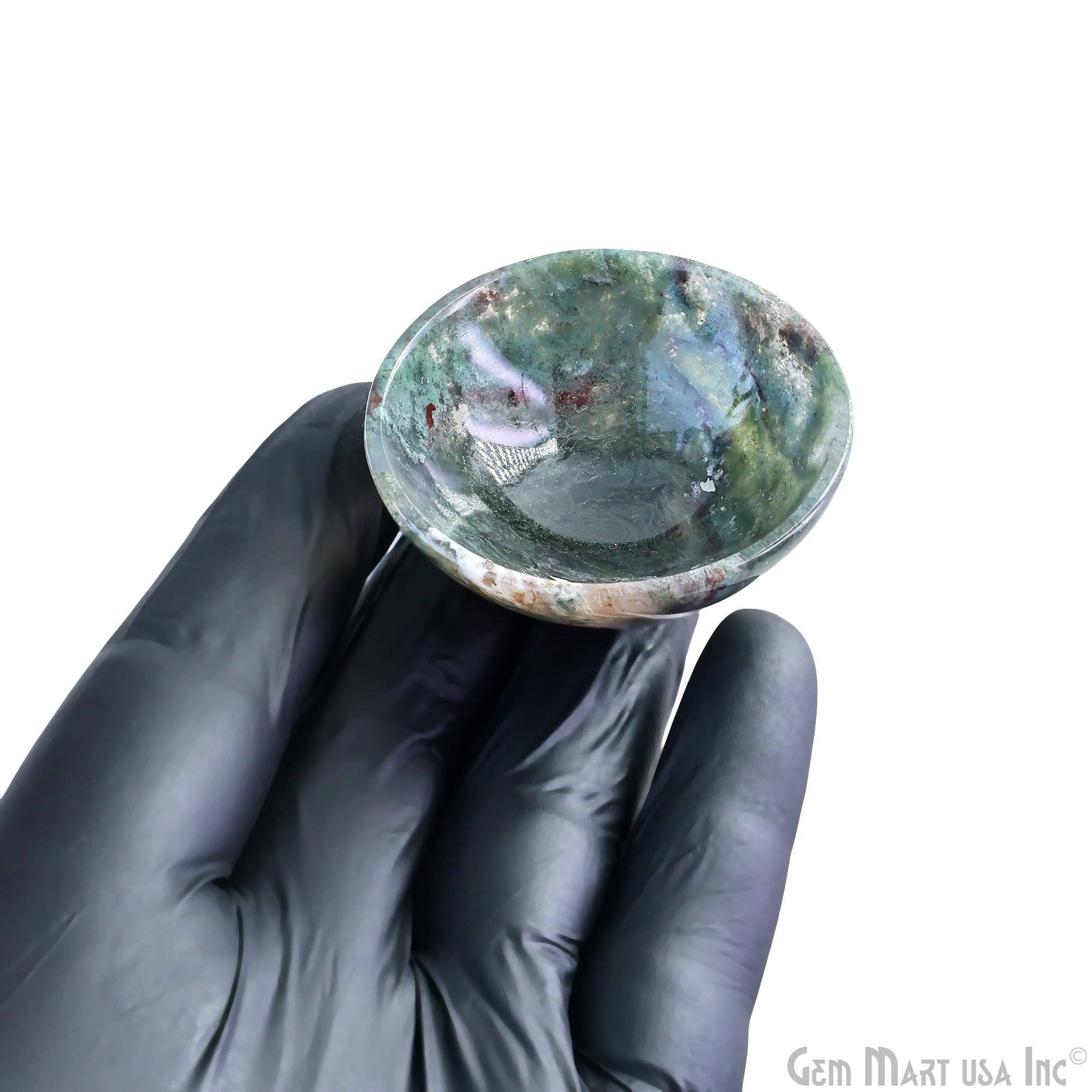 GemMartUSA – wholesale Decorative plate/dish/bowl – Natural Fluorite Mini Carved Gemstone Bowl Cup 2 inch6