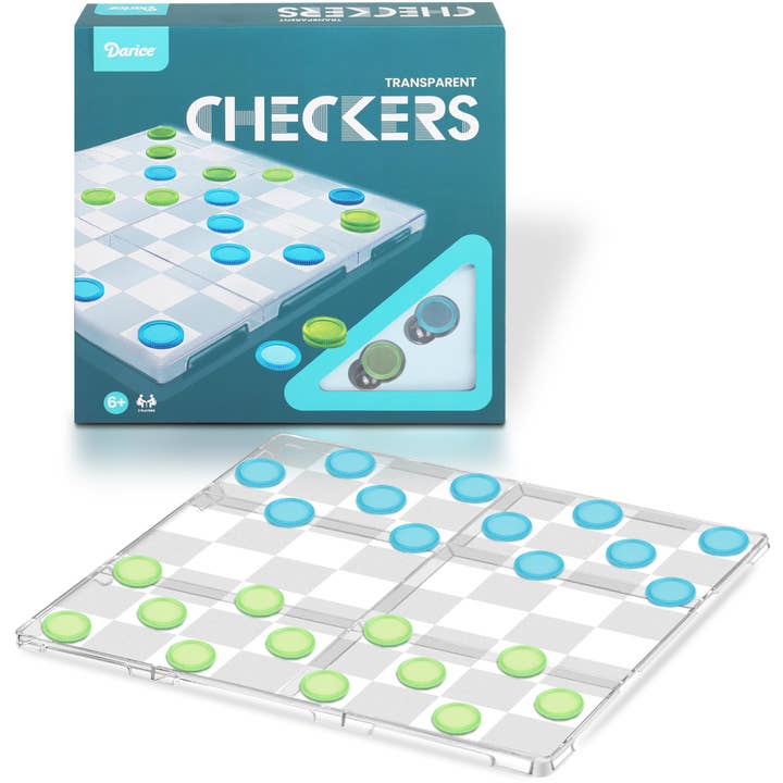 Checkers Transparent Aesthetic Game Set for wholesale by The Toy Group