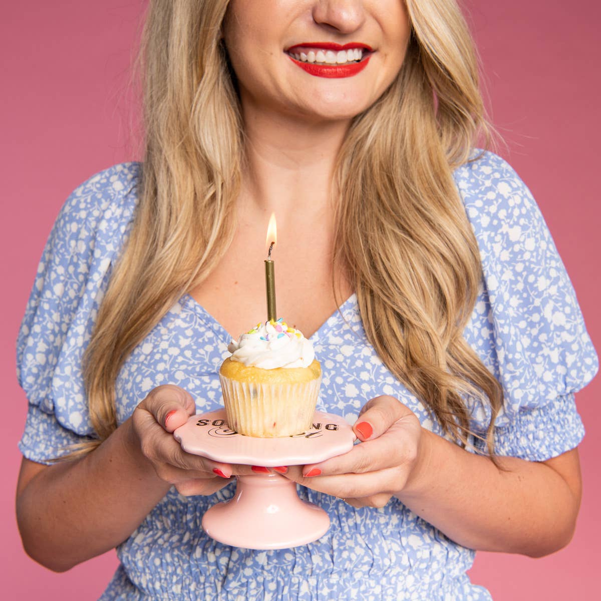 Pink Cer Something Sweet Cupcake Pedestal for wholesale on Faire1