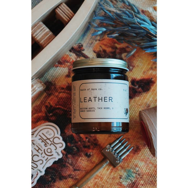 South Of Here Co - Wholesale Jar/Filled Candle - Leather