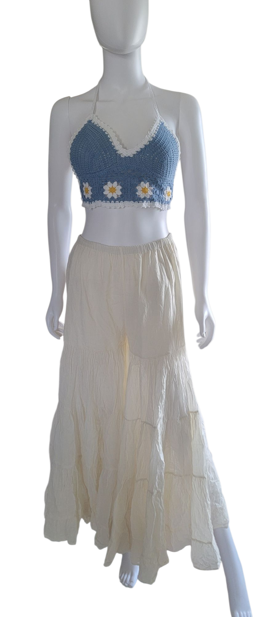 Evergreen Guardian Imports – wholesale Pants – Women's – TT254 Cotton Tier Pants Ivory5