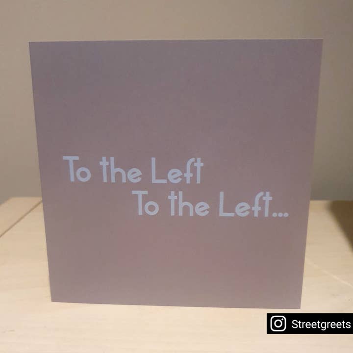 To the Left Card for wholesale by Streetgreets