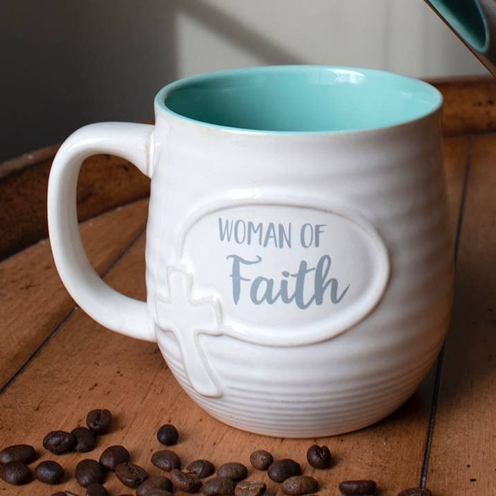 Woman of Faith Pottery Mug for wholesale by Abbey + CA Gift