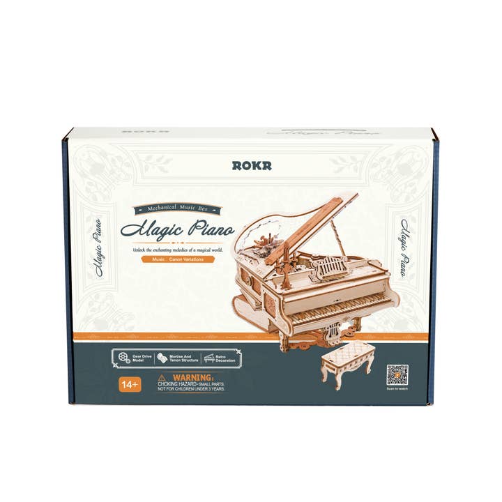 Robotime - Wholesale DIY Craft Kit - AMK81 Robotime ROKR Mechanical Gear Music Box Magic Piano