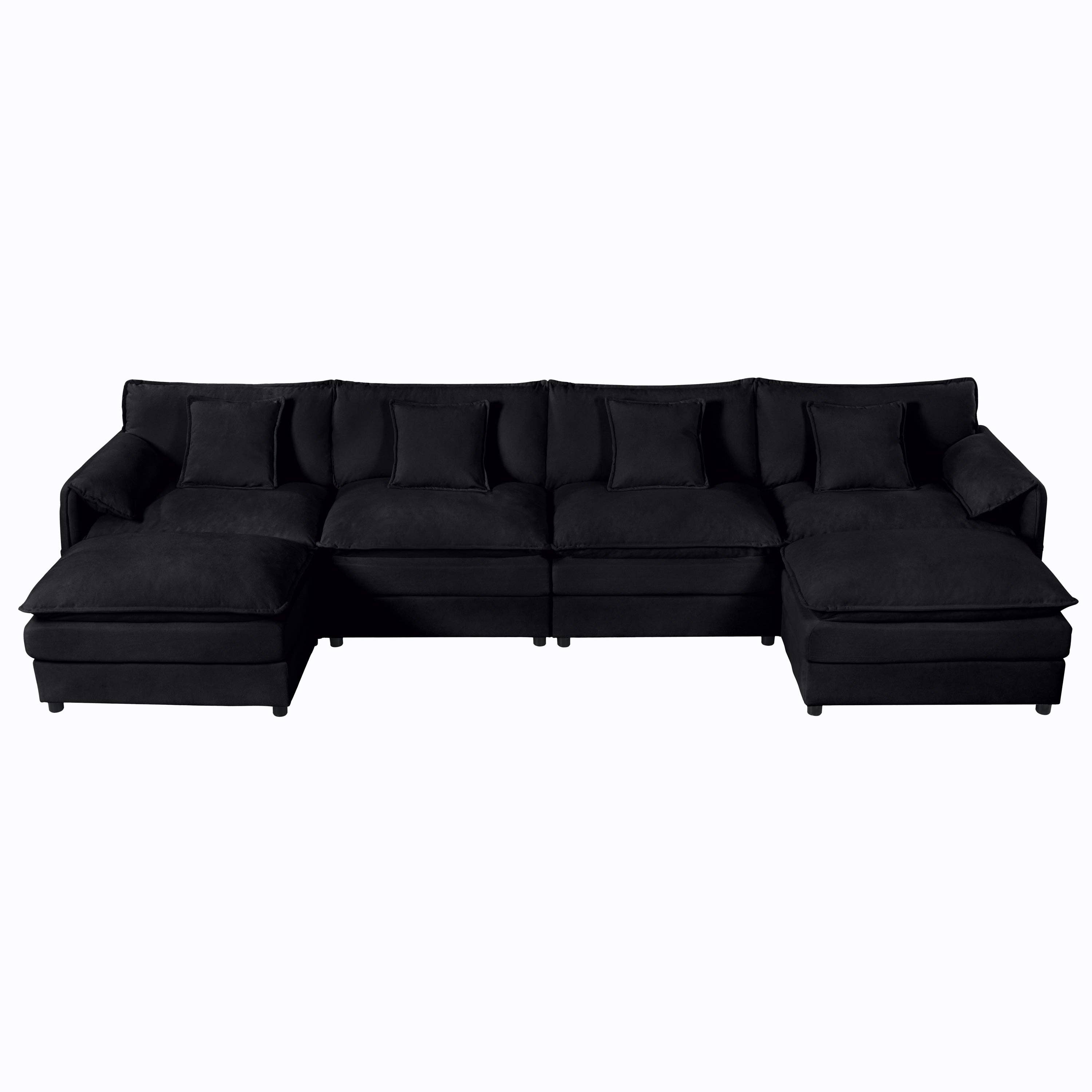 HOMYCASA DESIGN INC - Wholesale Sofa - Modular Sectional Sofa Deep Seat U Shaped Couch with Ottoman1