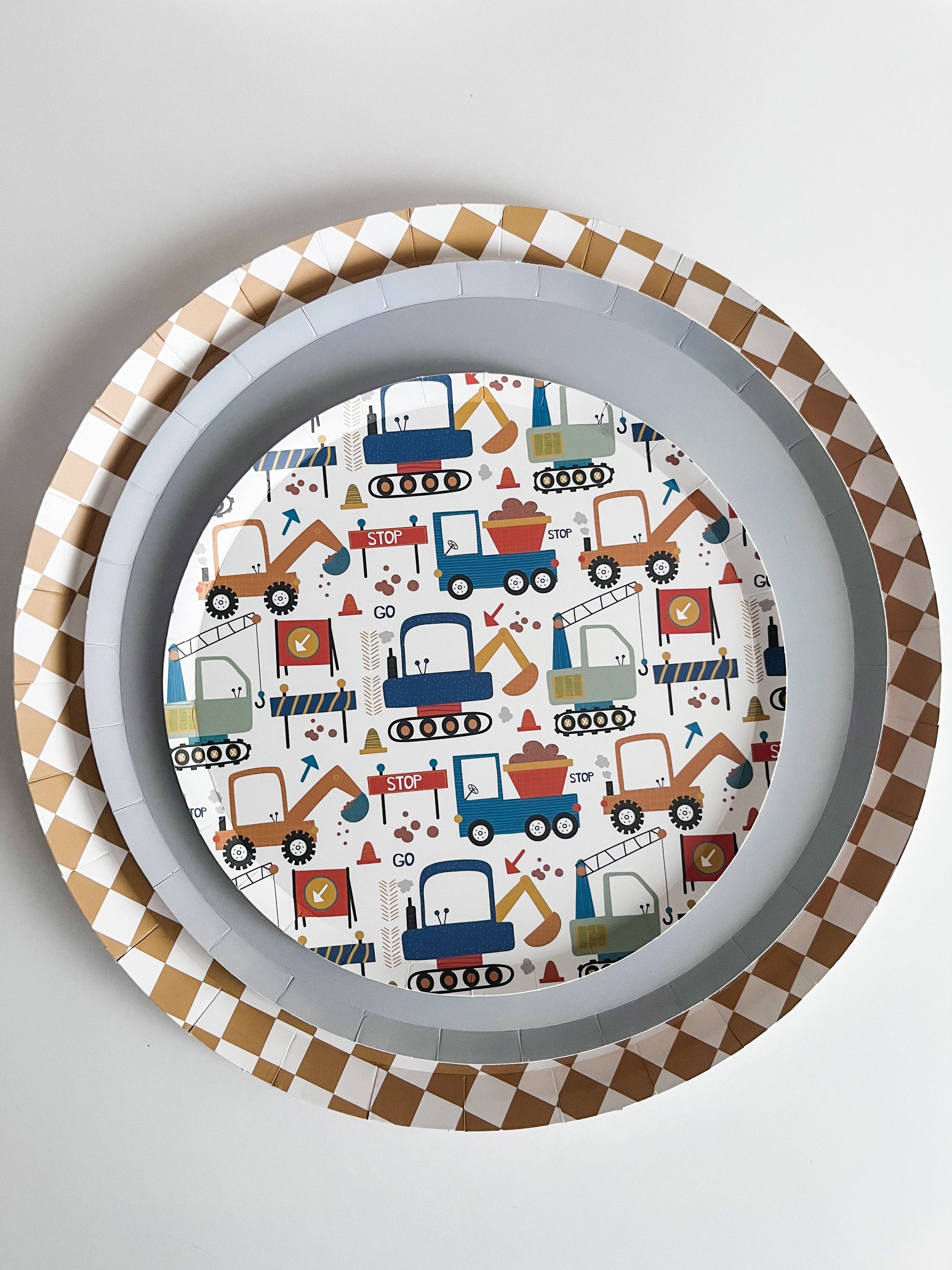 Josi James - Wholesale Disposable Plate - Checkered Gold Matte Plate, XL (Set of 8)8