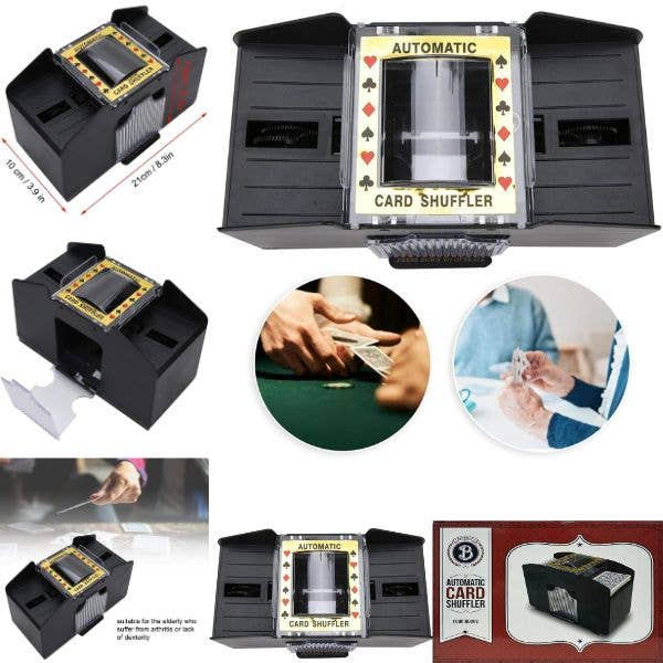 St. Louis Wholesale LLC - Wholesale Card Game - Brybelly Gaming - 4Deck Playing Card Shuffler - Batteries