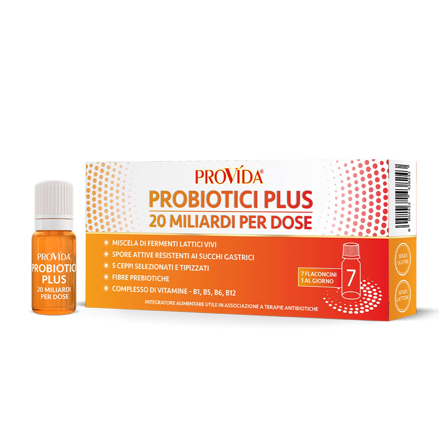 OPTIMA NATURALS - Vendita all'ingrosso Vitamine/integratori orali - Provida Probiotici Plus - 20 miliardi per dose - 7 flaconcin0