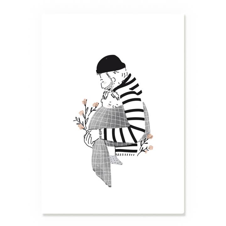 Print Nap Boy - Petit garçon endormi dans les bras de son père pour la vente par MY LOVELY THING