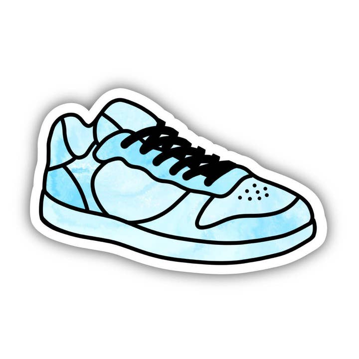 Blue Tie Dye Sneaker Aesthetic Sticker for wholesale by Big Moods