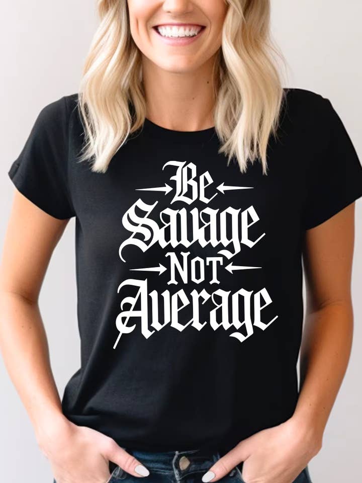 PB-3135. Be Savage Graphic Tee for wholesale by DOTCOM