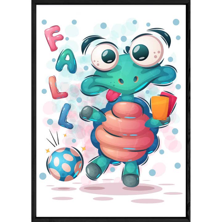 Animal Table Turtle — 23x32 — Wooden and Glass Frame for wholesale by ELISE ET LOUISE