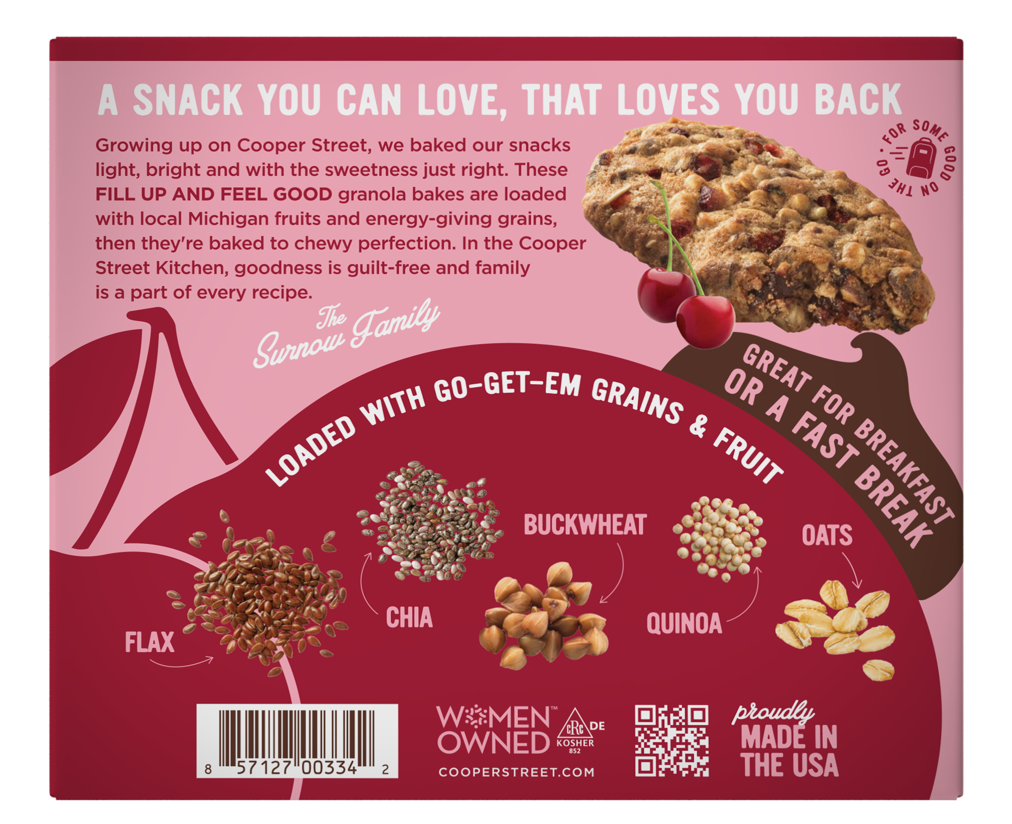 Cooper Street - Vente Granolas - Granola Cuit Chocolat Cerise - 6 unités1