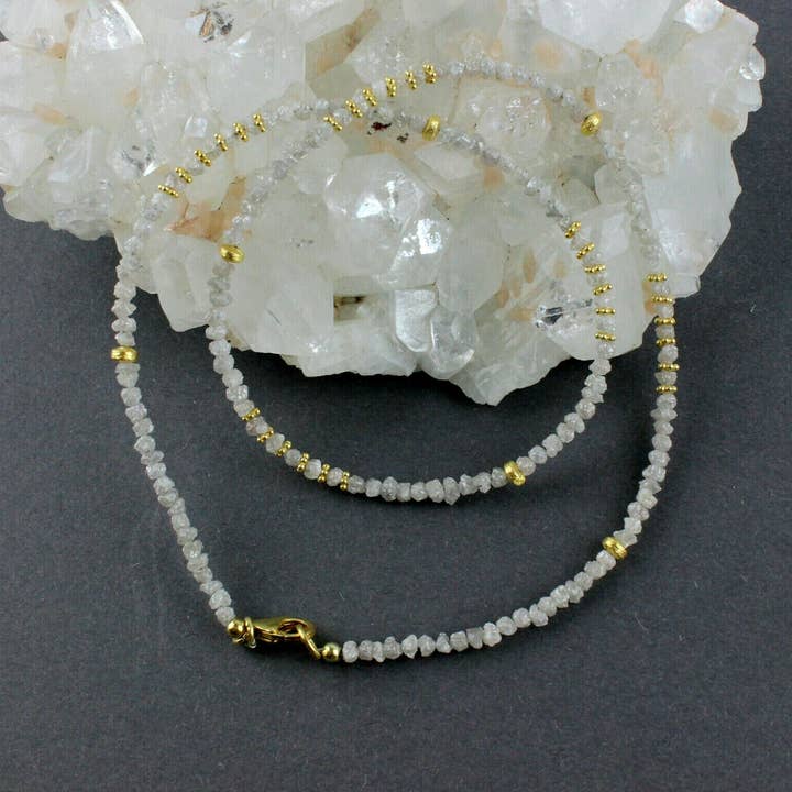 Chaîne de diamants blanc Rohdiamant pour la vente par BKGEMS