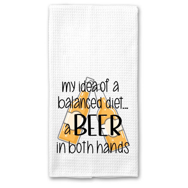 Tea Towel - Balanced Diet Beer for wholesale by tinted pearl DESIGNS