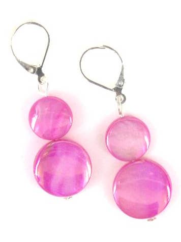 ENEONPINK - Neon Pink MOP Earring for wholesale by Sea Lily