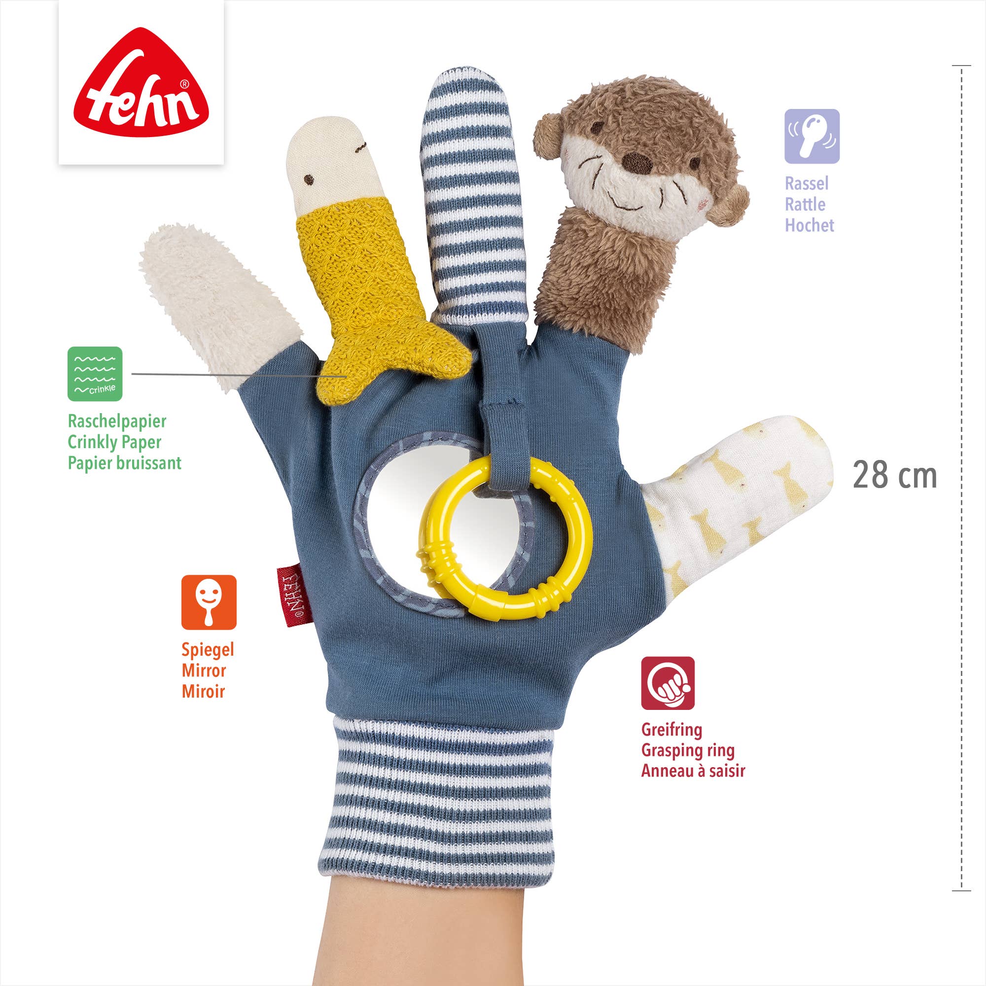 Fehn – Großhandel Fingerpuppe – Kind & Baby – Spielhandschuh Otter - Fingerpuppen-Handschuh3