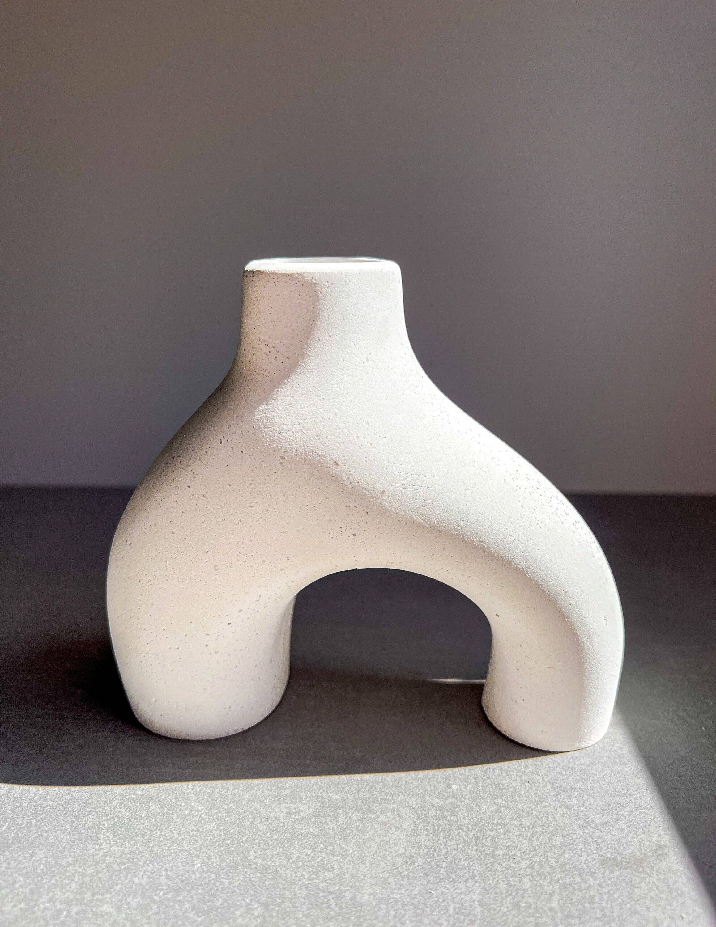Minimal Loot Design - Wholesale Vase - Nordic Style Vase, Concrete Vase, Asymmetrical Modern Vase, Minimalist Vase, White Vase, Vase Decor, Minimalist Vase, Nordic Decor, Minimal3