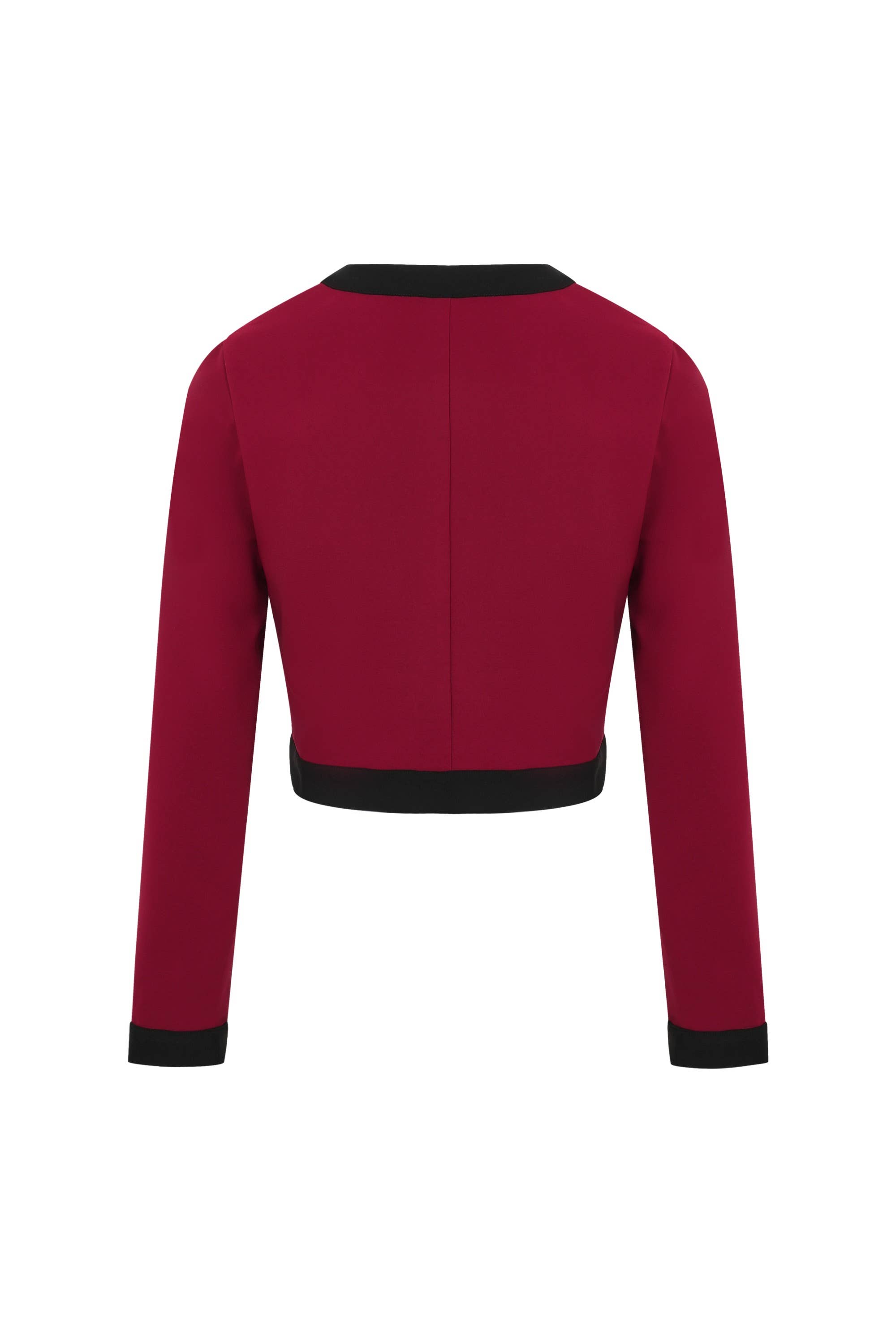 Wine Élégance Structurée Long Sleeve Top & Pants Set for wholesale on Faire5