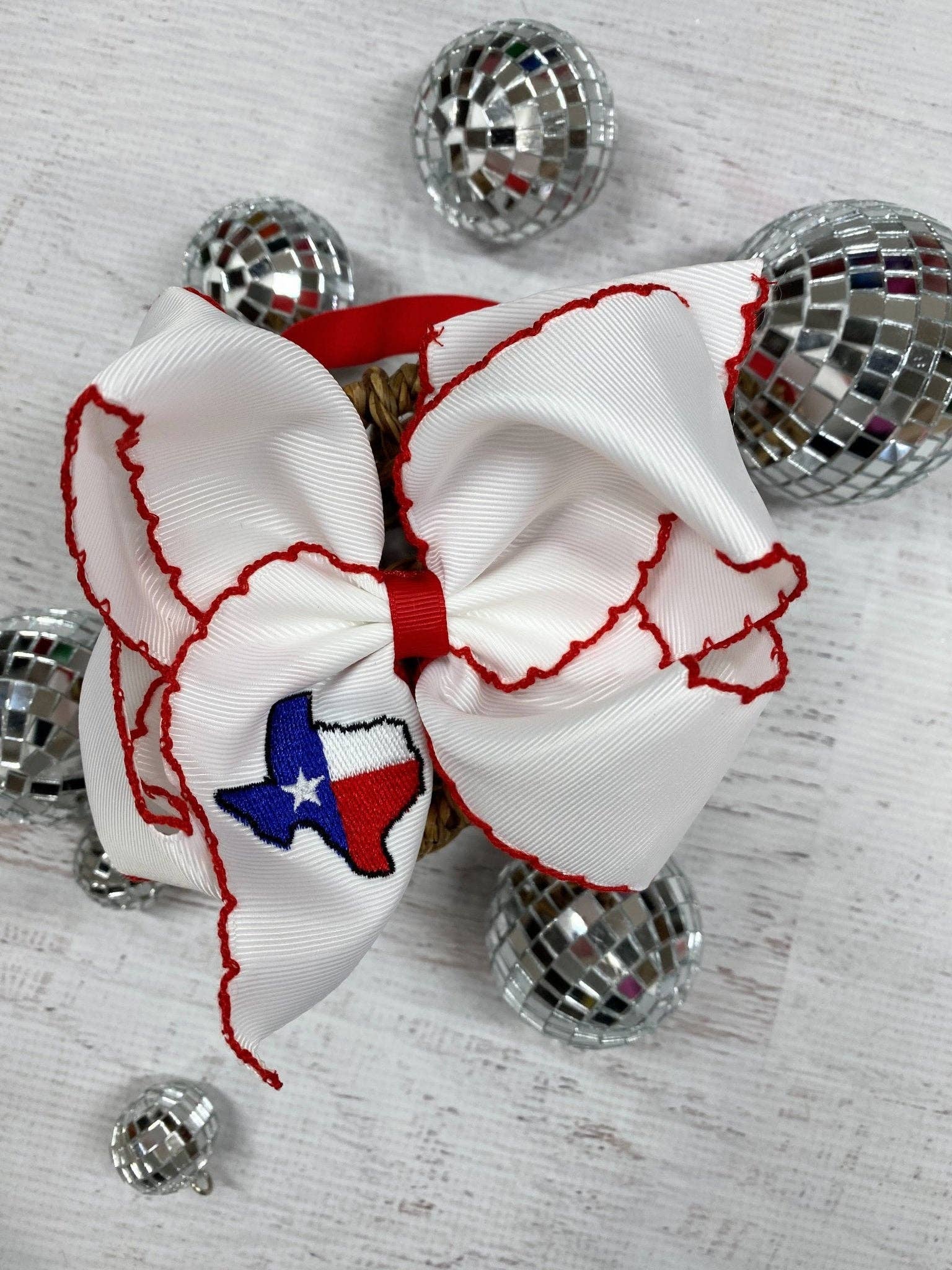 The Hair Bow Company - Vente Bandeau – femme - Bandeau nœud avec surpiqûre lune drapeau du Texas1