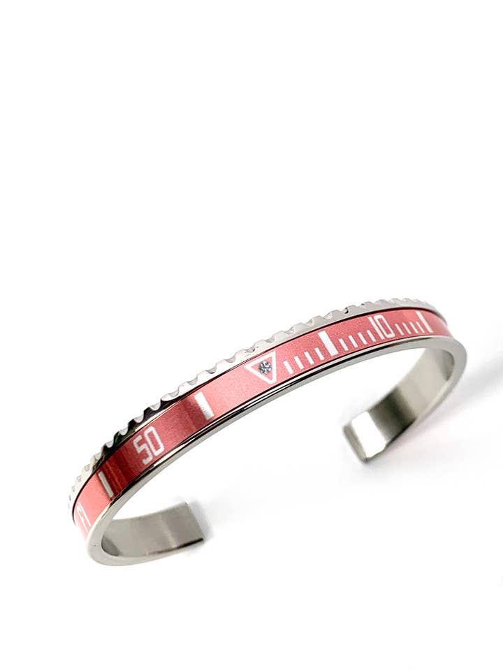 STÅL CLASSIC ARMBÅND FARVE PINK MED DIAMANT for engroshandel hos Speedometer Official