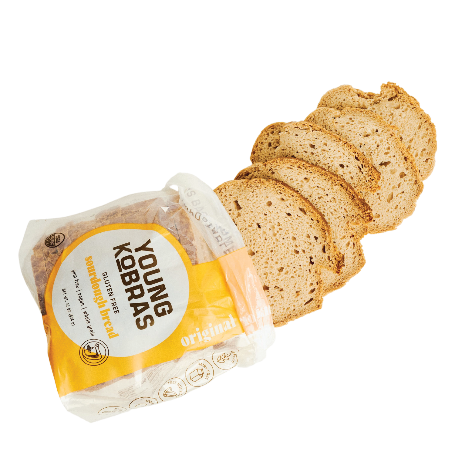 Young Kobras - Wholesale Bread/Tortilla - 4 Gluten-Free Sourdough Loaves (sliced)12