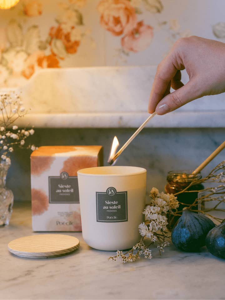 Testeur - Bougie Sieste au soleil pour la vente par Poécile