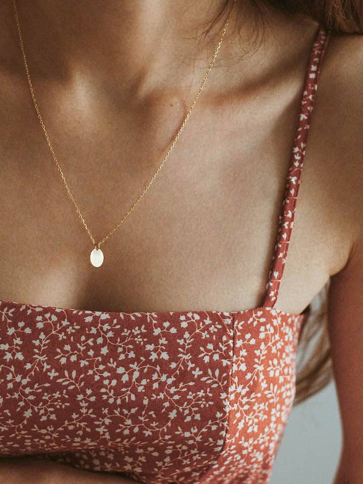 18K Vermeil Disc Necklace for wholesale by REDCHERRYBLVD