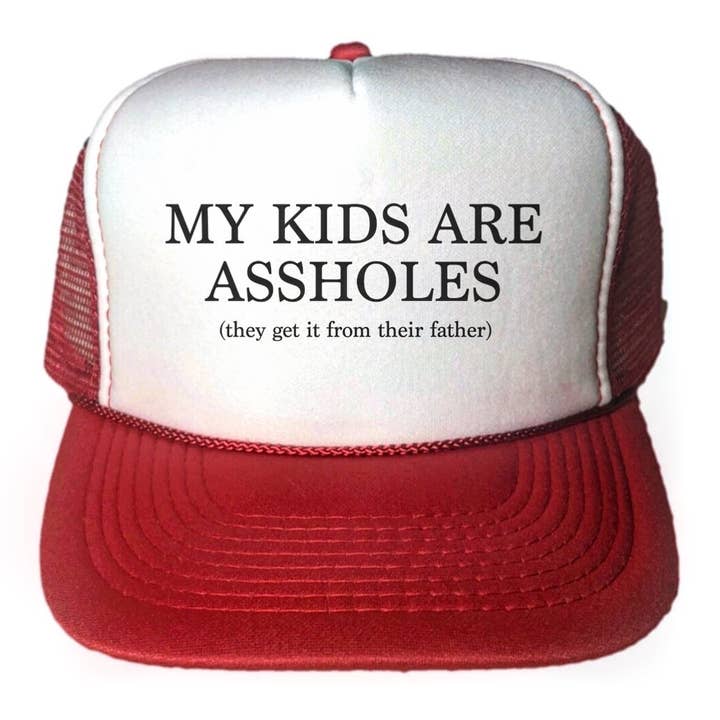 Inappropriate Trucker Hats – Großhandel Trucker-Cap – Unisex – Meine Kinder sind Arschlöcher (Vater)