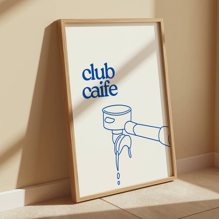 Club Caife Print for wholesale by As Gaeilge