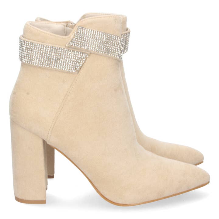 Bottine à Bout Pointu, Strass et à Talon pour Femme pour la vente par Brideluxe Mayorista