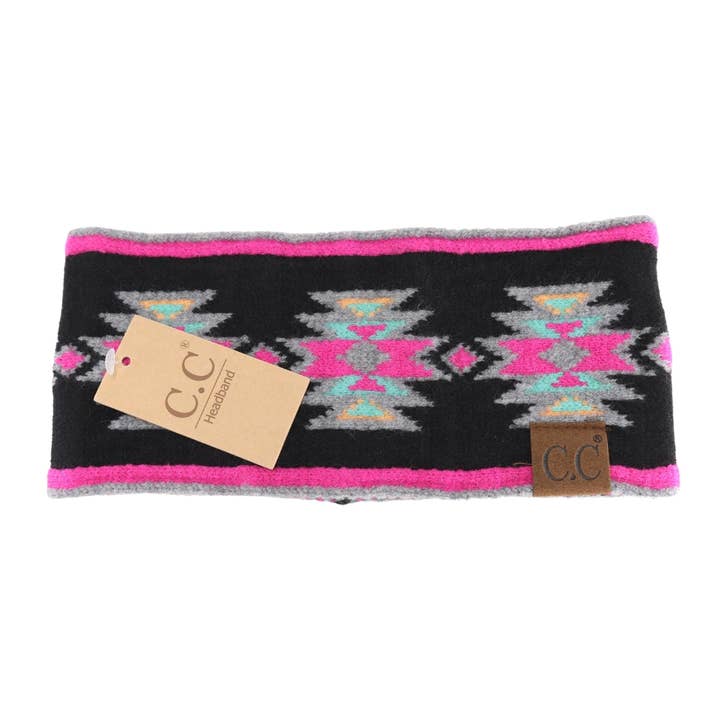 C.C Beanie - Wholesale Fashion Headband - Women's - Southwestern Patterned Women's Fashion Headband