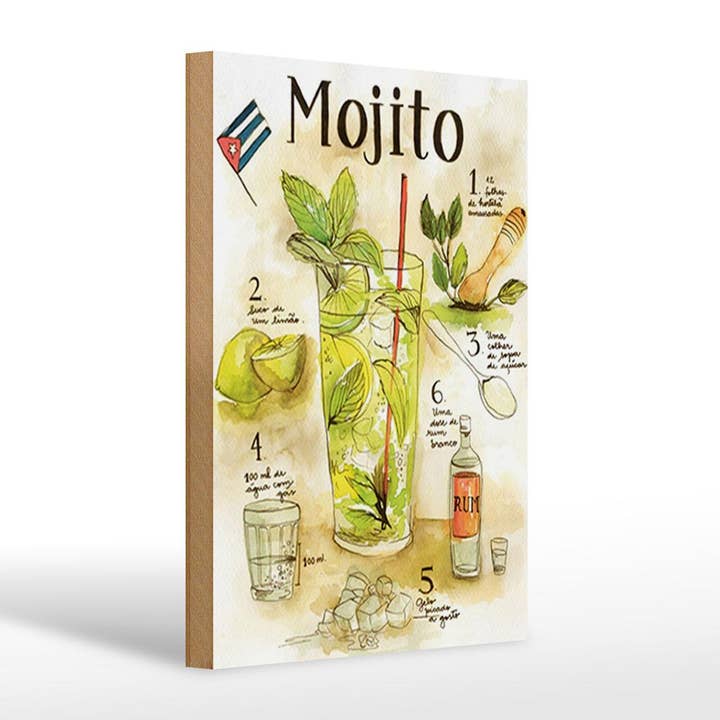 Panneau en bois recette Mojito rum suco de limão Agua panneau décoratif en bois 20x30 cm et autres tendances Résultats pour suco en vente B2B. Retours gratuits et paiement à 60 jours sur Faire sur Faire.