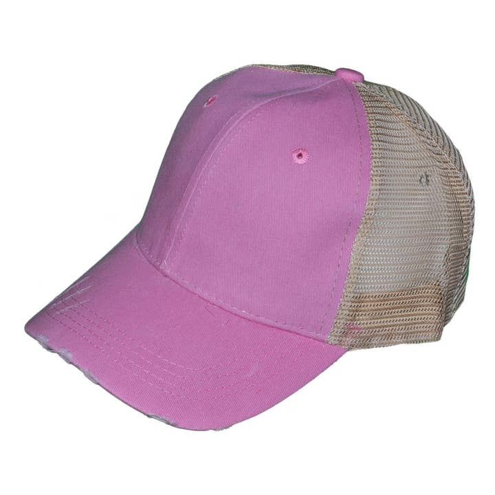 Buck Wholesale - Wholesale Trucker Hat - Unisex - Vintage Mesh Trucker Hats - BK Caps Low Profile Structured