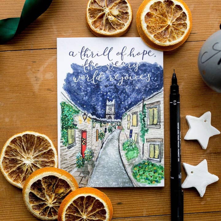 Set de 4 cartes de Noël - Edinburgh - O Holy Night pour la vente par And Hope Designs - Cards, Stickers & Stationery