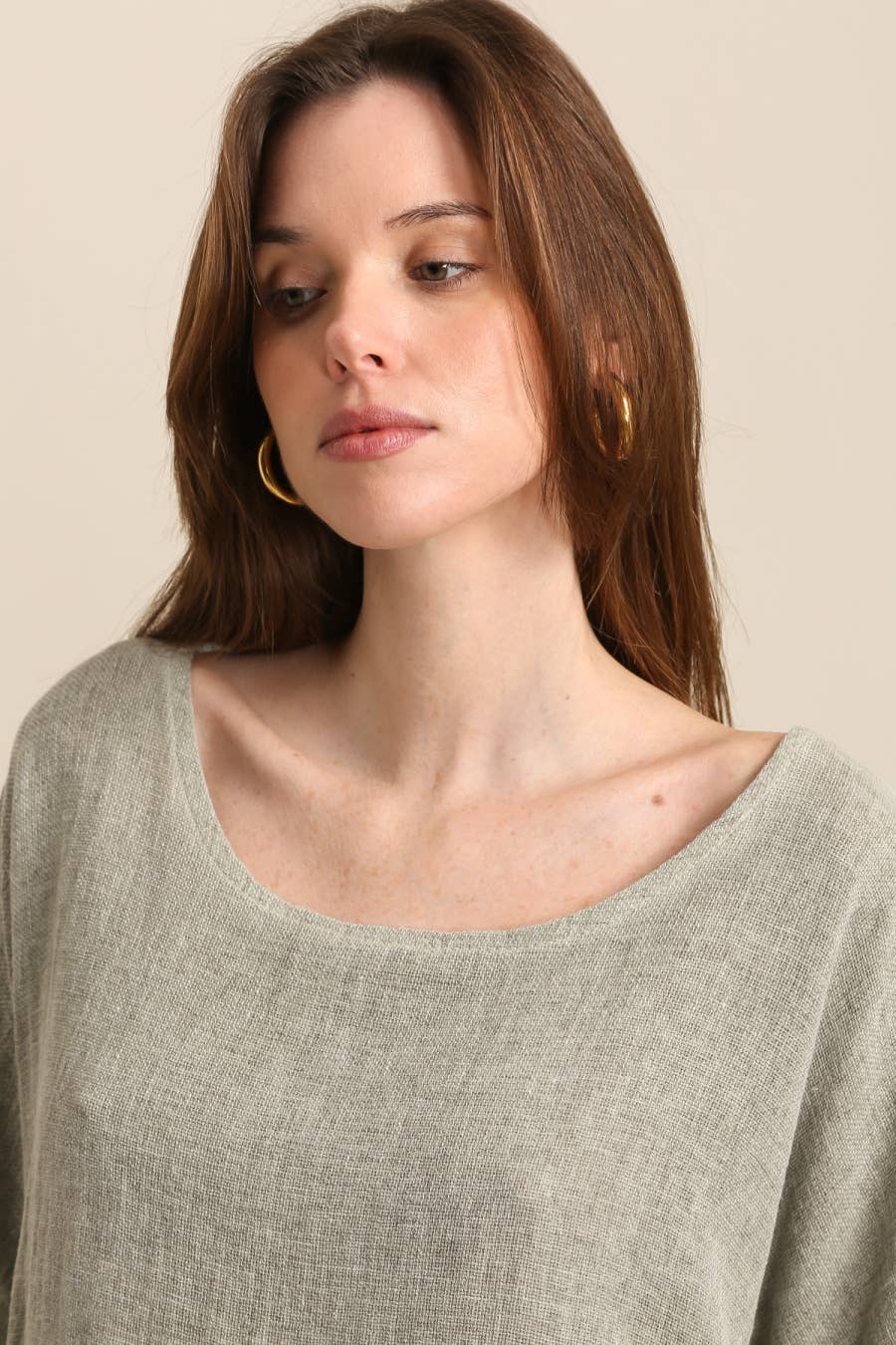 LÉA & LUC - Wholesale Tunic - Women's - Blouse in 50% linen and 50% cotton REF. 464913