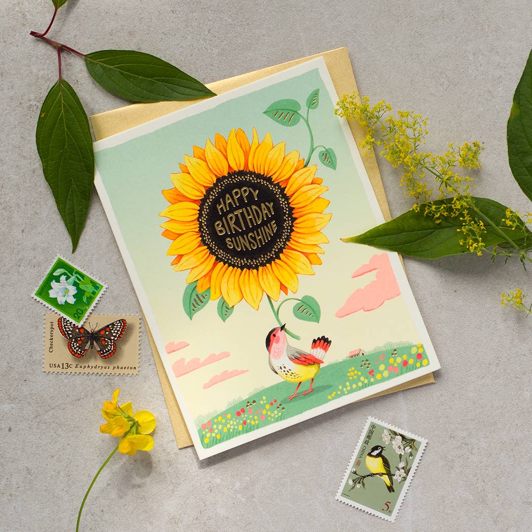 JooJoo Paper - Wholesale Birthday Card - Sunflower Birthday Greeting Card1