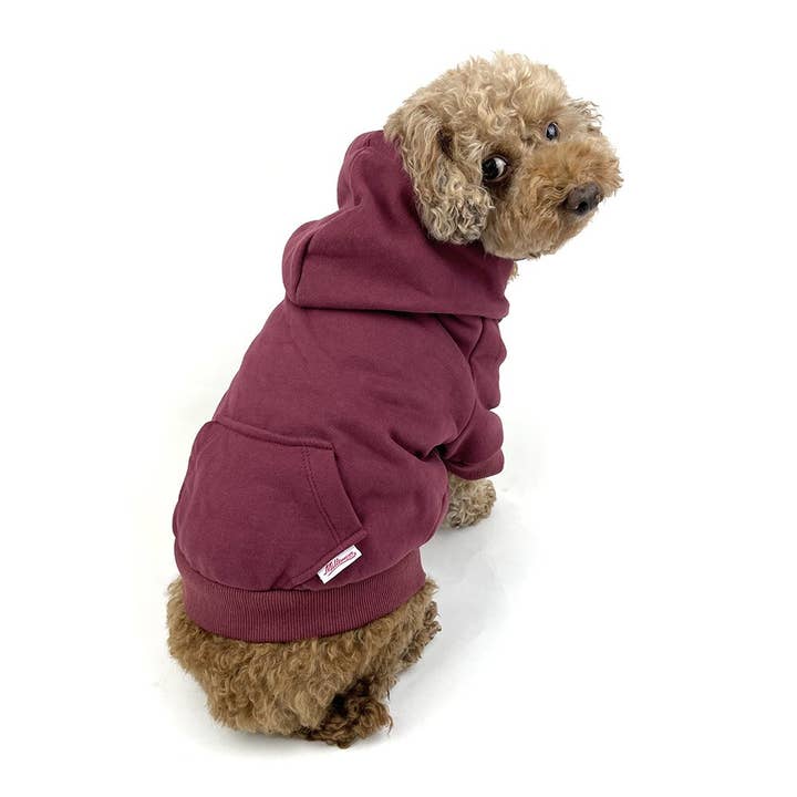 Milltown Brand - Wholesale Pet Hoodie - Dog - Zip Up Dog Hoodie - Burgundy4