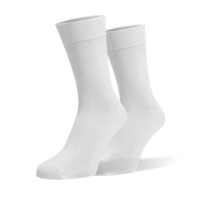 ONESCK - Wholesale Socks - Unisex - Off White Organic Cotton Crew Socks0