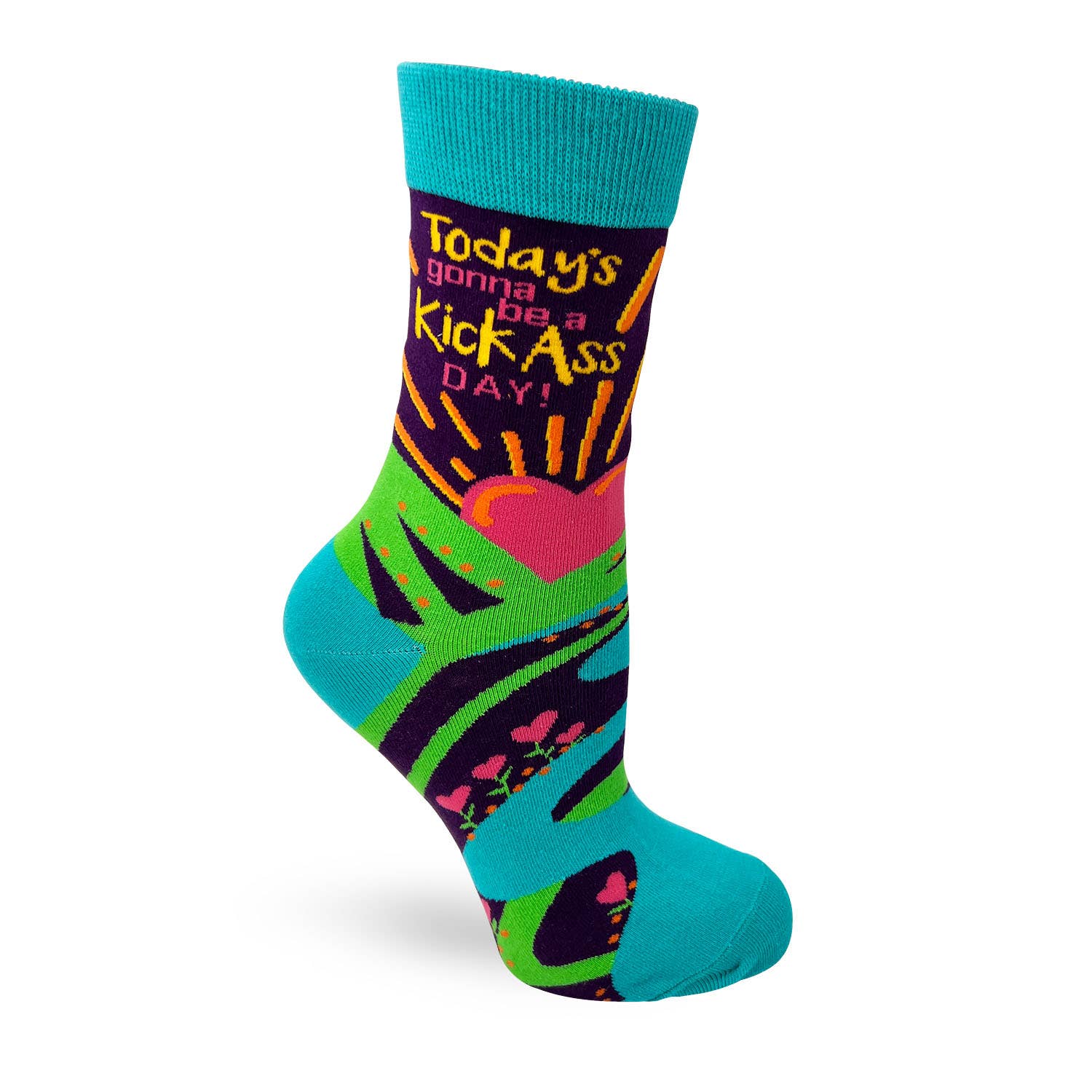 Fabdaz - Wholesale Socks - Women's - Today's Gonna Be a Kick Ass Day! Women's Crew Socks1