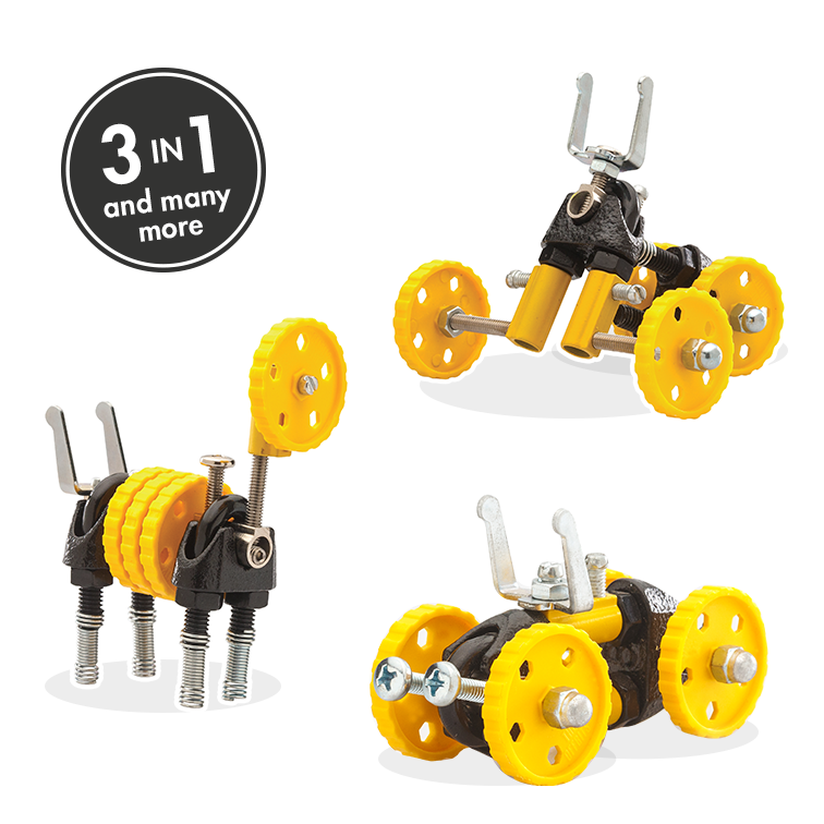 The OffBits - Wholesale Build-a-Toy - Kids - BlazeBit - Vehicle Kit: 3-in-1 Car Kit Build Toy, 6+2