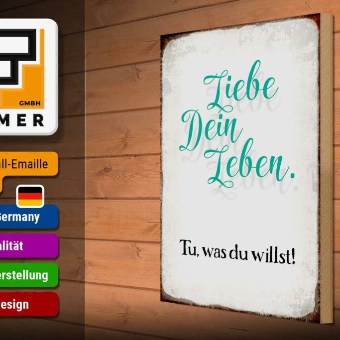 Femer - Wholesale Sign - Wooden sign saying 30x40 cm Love Your Life Do What Will Deco Sign2