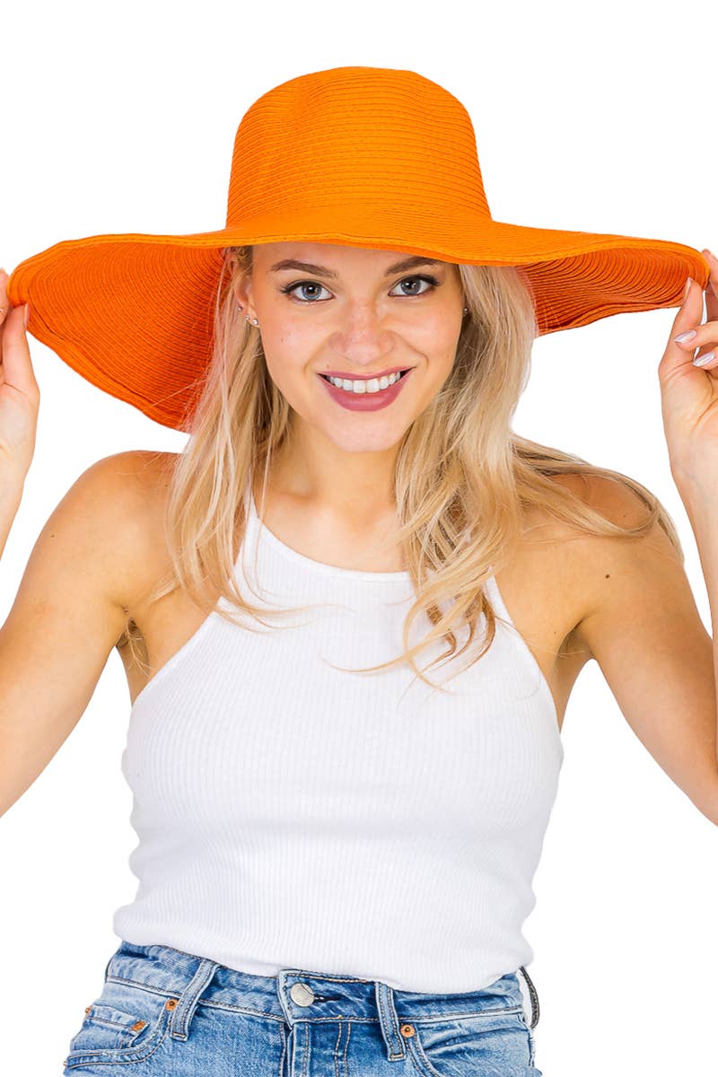 Cap Zone - Wholesale Straw Hat - Women's - Wire Brim Straw Beach Sun Hat37